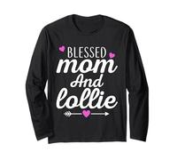 Blessed Mom And Lollie Grandma Shirt Grandmother Mothers Day Maglia a Manica