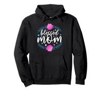 Blessed Mom Flower Cute Mothers Day for Mommy Felpa con Cappuccio