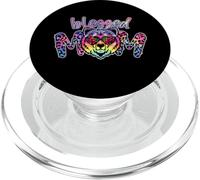 Blessed Mom Leopard Graphic For Women Rainbow Mama Baer PopSockets PopGrip per MagSafe