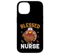 Blessed Nurse Funny Thanksgiving Thankful For Family Custodia per iPhone 14