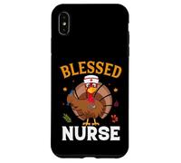 Blessed Nurse Funny Thanksgiving Thankful For Family Custodia per iPhone XS Max