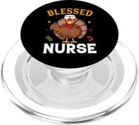 Blessed Nurse Funny Thanksgiving Thankful For Family PopSockets PopGrip per MagSafe