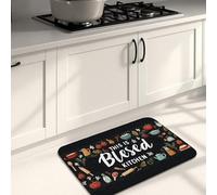 Blessed - Tappetini da cucina per pavimenti, morbidi e colorati a tema alimentare, comodi, lavabili, antiscivolo, per lavelli da cucina, lavanderia e bagno, 50 x 78 cm