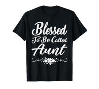 Blessed To Be Called Aunt Flowers Funny Mother's Day Maglietta