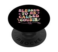 Blessed To Be Called Cousin Funny Cousin Festa della mamma PopSockets PopGrip Adesivo