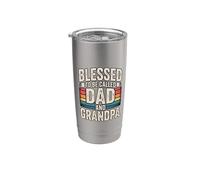 Blessed To Be Called Daddy And Grandpa Bicchiere termico in acciaio inox doppia parete