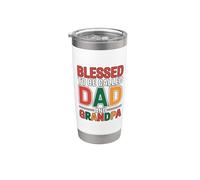 Blessed To Be Called Daddy And Grandpa Bicchiere termico in acciaio inox doppia parete