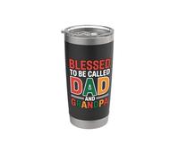 Blessed To Be Called Daddy And Grandpa Bicchiere termico in acciaio inox doppia parete