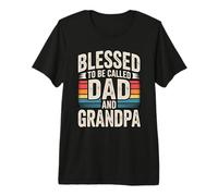 Blessed To Be Called Daddy And Grandpa Maglietta Premium
