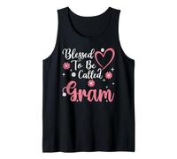 Blessed To Be Called Gram Flower Heart Cute Mother's Day Canotta