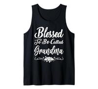Blessed To Be Called Grandma Flowers Funny Mother's Day Canotta