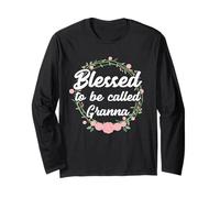 Blessed to Be Called Granna Grandma Maglia a Manica