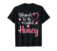 Blessed To Be Called Honey Flower Heart Cute Mother's Day Maglietta