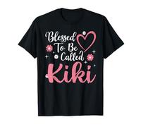Blessed To Be Called Kiki Flower Heart Cute Mother's Day Maglietta