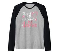 Blessed To Be Called Leelee Flower Heart Cute Mother's Day Maglia con Maniche Raglan