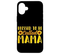 Blessed To Be Called Mama Girasole Famiglia Genitore Donne Custodia per iPhone 16 Plus