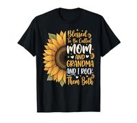 Blessed To Be Called Mom And Grandma And I Rock Them Both Maglietta