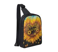 Blessed to Be Called Nana Borsa a tracolla con stampa girasole per uomo e donna, zaino a tracolla impermeabile per corridore, allenamento, escursionismo, ciclismo, viaggi