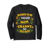 Blessed To Be Callled Mom Granny And Great Granny Mothers Day Maglia a Manica