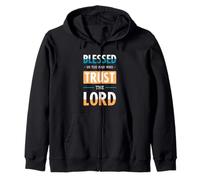 Blessed Trust The Lord Jesus Bible Verse Shirt Felpa con Cappuccio