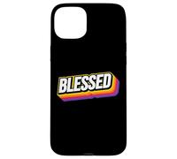 Blessed Vintage 70s Retro Christian Encouragement Custodia per iPhone 15 Plus