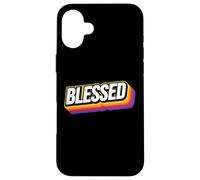 Blessed Vintage 70s Retro Christian Encouragement Custodia per iPhone 16 Plus
