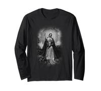 Blessed Virgin Mary Holding Baby Jesus T-Shirt Maglia a Manica