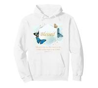 Blessed - Women's Christian Faith Butterfly Bible Verse Felpa con Cappuccio