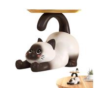 Blessing Candy Dish - Statuetta a forma di gatto con vassoio portaoggetti, portachiavi, a forma di gatto, statua posizionata su un tavolo d'ingresso per riporre chiavi e gioielli per