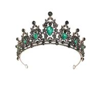 Blessmrich Corona da sposa per donna, diadema corona principessa compleanno tiara con cristalli e strass fascia per la prima ragazza, per ballo di fine anno, feste, Halloween, sfilata, Taglia unica