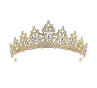 Blessmrich Corona da sposa per donna, diadema corona principessa compleanno tiara con cristalli e strass fascia per la prima ragazza, per ballo di fine anno, feste, Halloween, sfilata, Taglia unica