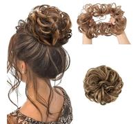 Blessmrich parrucchino con elastico per le donne ragazze grande bun parrucchino capelli cravatta con capelli arricciati bun capelli sintetici estensioni di capelli coda di cavallo parrucchini (4H27)