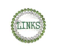 Blessmrich Spilla in cristallo greco per donne, spilla da bavero, gioiello scintillante per sorelle, accessorio per laurea, rosa e verde, one size, Metallo