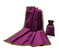 BLESSUME Altare Tarocchi Tavolo Panno Divinità Wiccan Velluto Panno con Tarocchi Borsa, Porpora 1, 62 x 62 cm (Cuadrado)