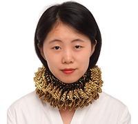 BLESSUME Annata Rinascimento Collo Gorgiera Arruffato Collare Elisabettiano Cosplay Collare (Oro)