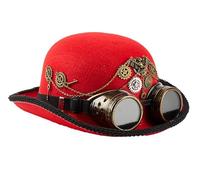 BLESSUME Cappello Steampunk con occhiali gotico per travestimento da donna