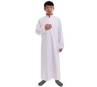 BLESSUME Cassetta cattolica Tonaca Chiesa Sacerdote Romano Robe Liturgici Clero (2XL,Bianco)