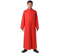 BLESSUME Cassetta cattolica Tonaca Chiesa Sacerdote Romano Robe Liturgici Clero (2XL,Rosso)