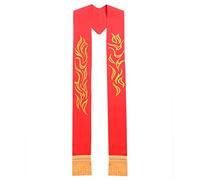 BLESSUME Chasuble Stola paramenti Santo Agnello Ricamo Stola (Rosso #3)