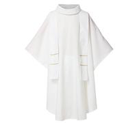 BLESSUME Chiesa Sacerdoti Solido Viola Casula Paramenti (Bianca)
