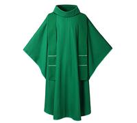 BLESSUME Chiesa Sacerdoti Solido Viola Casula Paramenti (Verde)