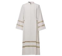 BLESSUME Clero ALB Chiesa Culto ALB Concelebrazione Paramenti Veste, Bianco avorio., XXX-Large