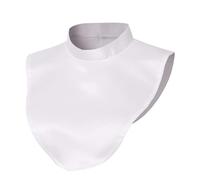 BLESSUME Collare Finto da Donna Camicetta Mezza Clerico Dickey Collar Unisex Staccabile (Taglia Unica, Bianco)