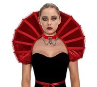 BLESSUME Collare in pizzo gotico, collare vittoriano in piedi in rete per costume di Halloween
