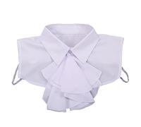 BLESSUME Colonial Lace Jabot Cuffs Set Costume Accessorio (Bianco Jabot Collar)