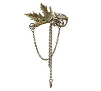 BLESSUME Fermaglio per capelli vintage steampunk punk gotico, Oro, 1 Count (Pack of 1)