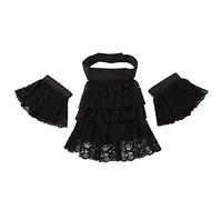 BLESSUME Jabot e Polsini in Pizzo Unisex Medievale Colletto, Grande Nero Jabot Polsini Impostato