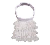 BLESSUME Jabot in Pizzo Unisex Medievale Colletto, Poco Bianco Jabot