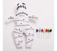 BLESSUME Magia vudù Bambola con 7 Diversi Colore Perni del Cranio(Bianco 1)