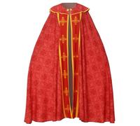BLESSUME Mantello da sacerdote semi gotico per travestimento cattolico (rosso, 5XL)
